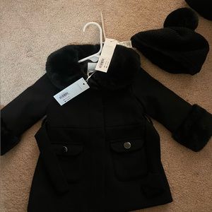 Janie & Jack Pea Coat with matching hat